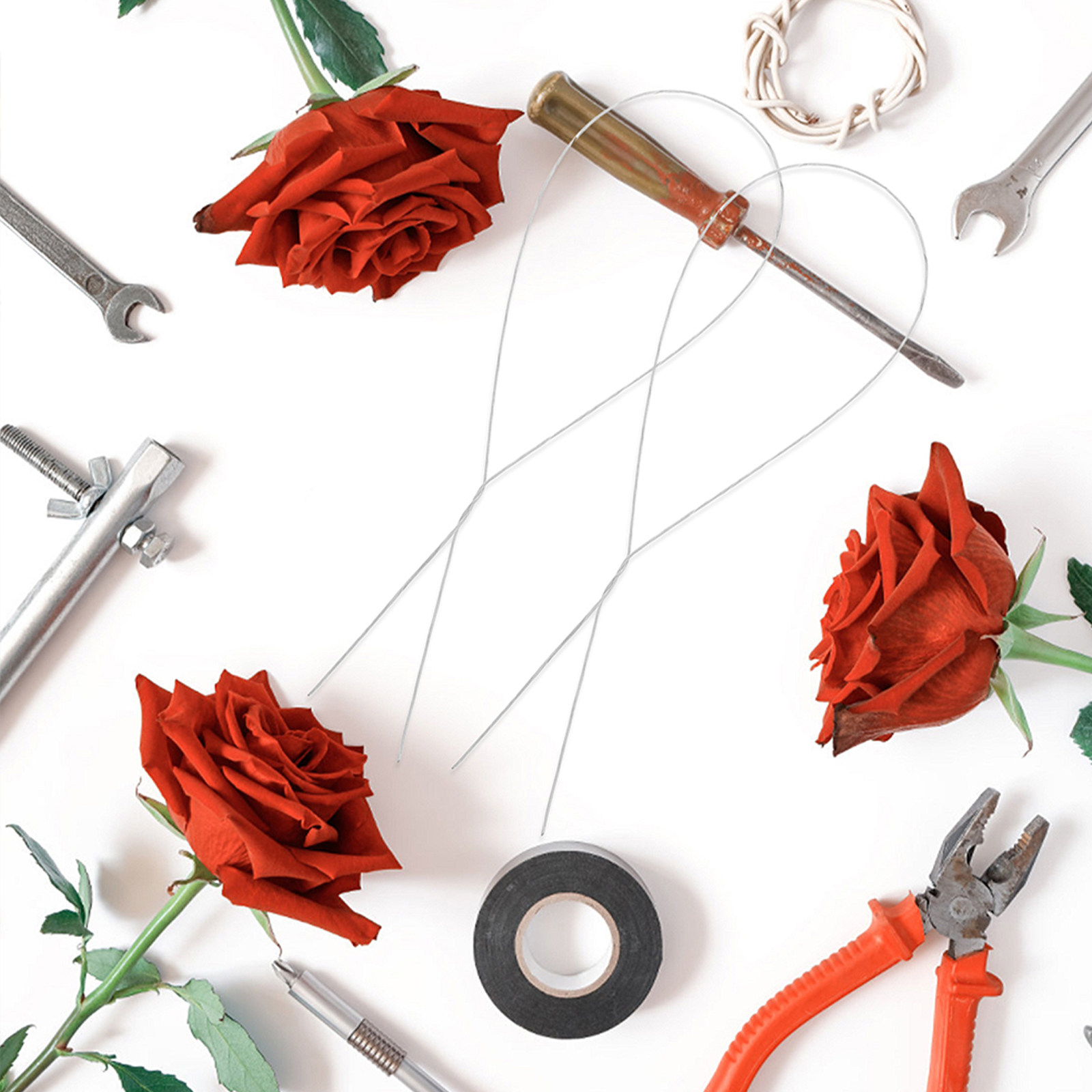 250개 수제 DIY 장미 꽃 와이어, 구부릴 수 있는 - Florist Wreath Supply 리뷰 및 가격