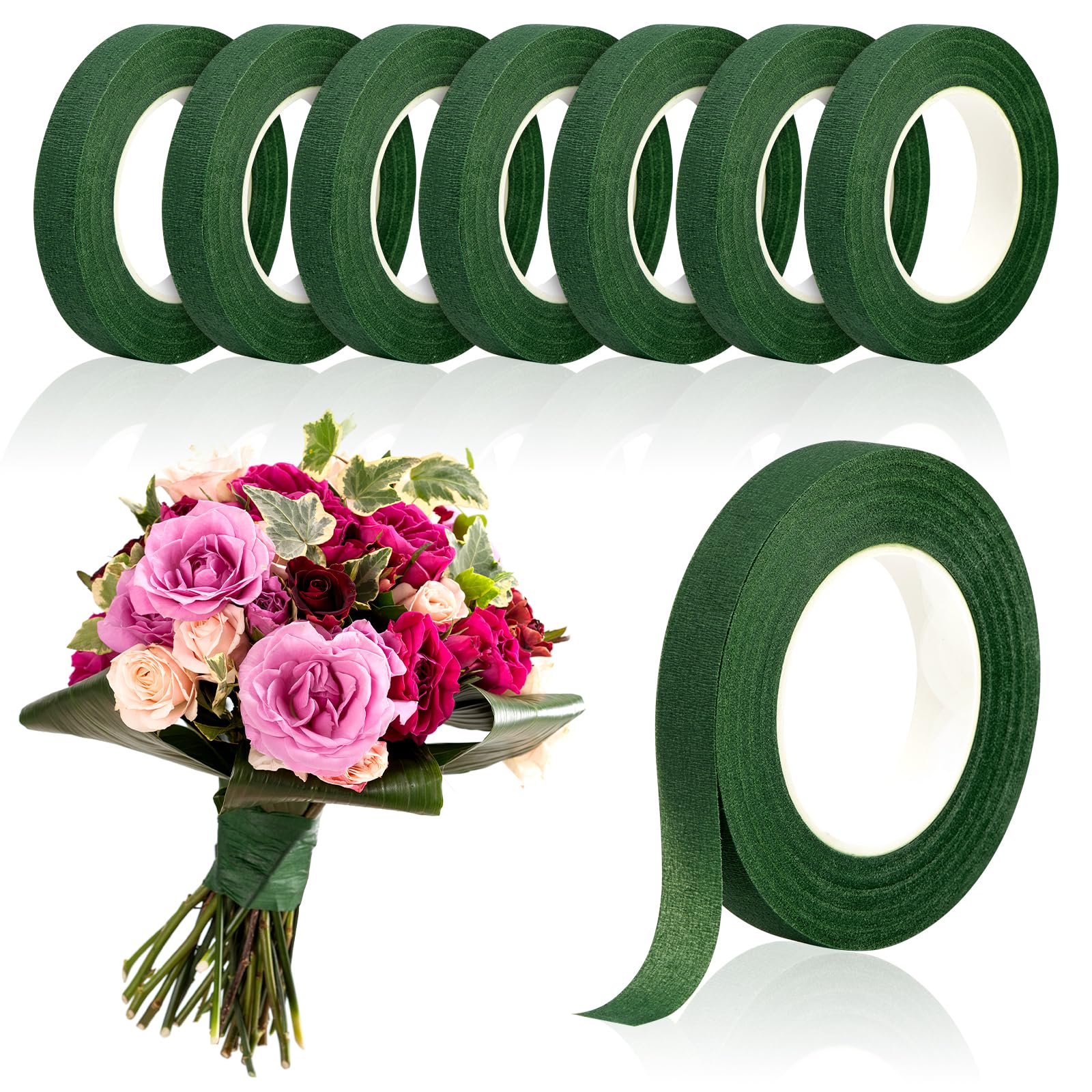 20 야드 그린 꽃다발 꽃 테이프 자체 접착 포장지 테 - Supply For Florist 리뷰 및 가격