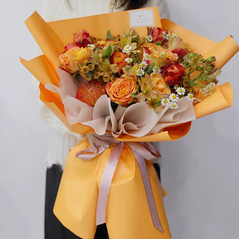 한국어 스타일 단색 종이 단색 Ou Ya 종이 꽃 포장 - The Florist Supply 리뷰 및 가격