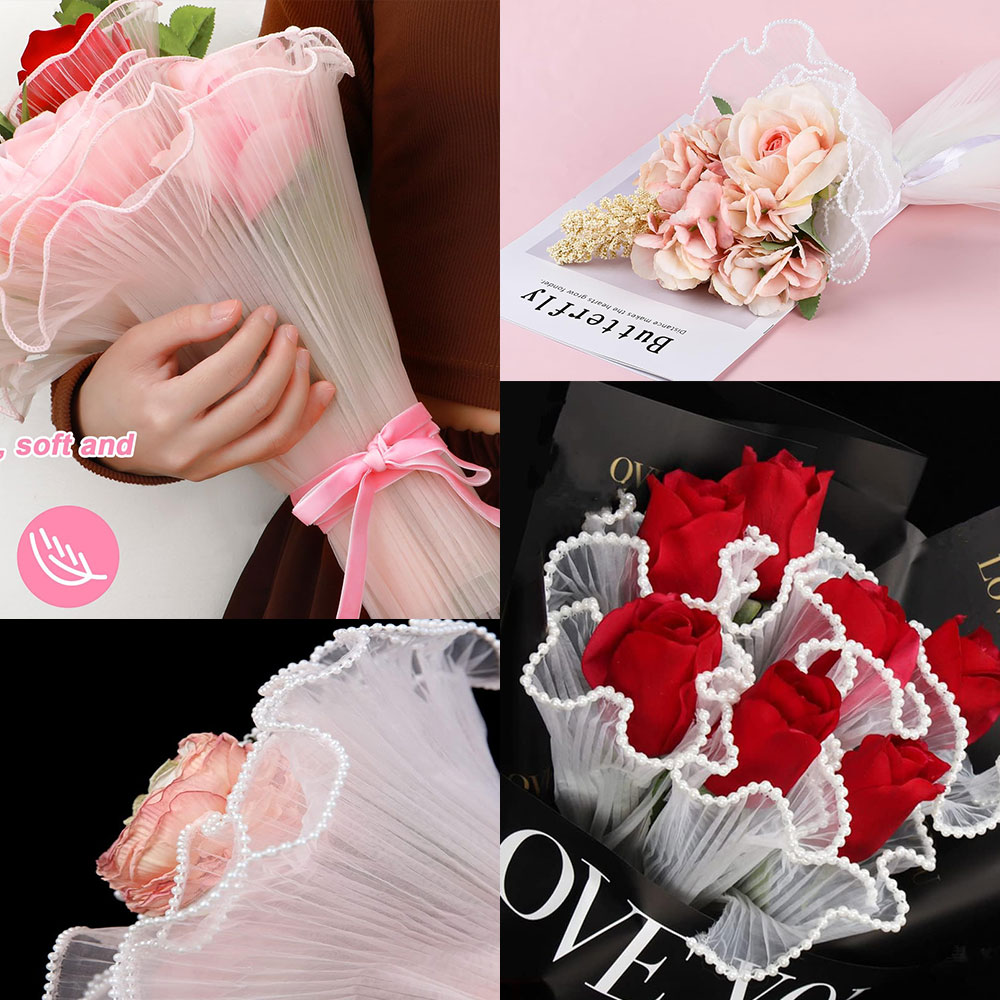 28cmX3.8Yds 꽃 포장지 진주 웨이브 원사 레이 - The Florist Supply 리뷰 및 가격